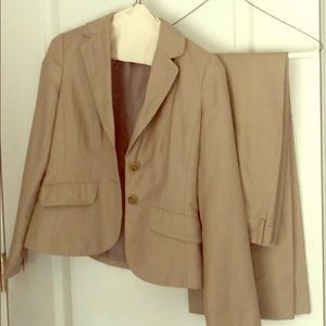 Ann Taylor tan striped suit